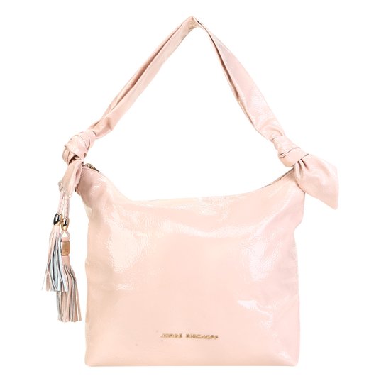 Bolsa Couro Jorge Bischoff Verniz Show Candy Feminina - Rosa Claro