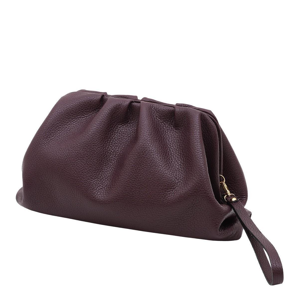 burgundy suede clutch bolsa