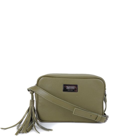 Bolsa Couro Santa Lolla Mini Bag Transversal Feminina - Verde