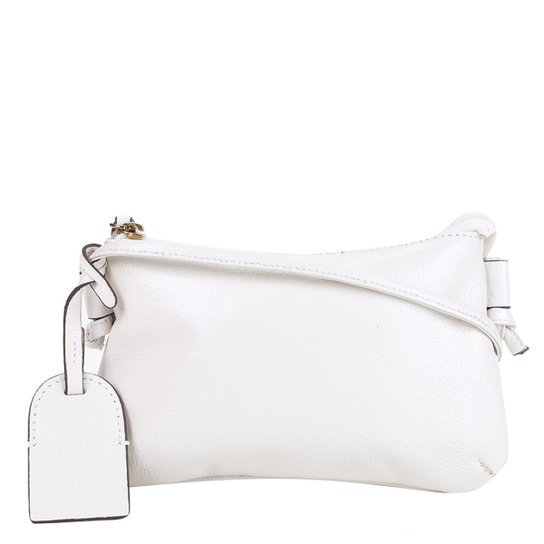 Bolsa Couro Shoestock Crossbody Travel Feminina - Off White
