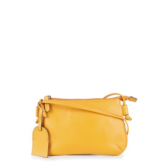 Bolsa Couro Shoestock Crossbody Travel Feminina - Amarelo