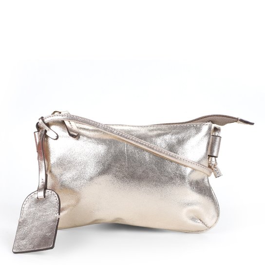Bolsa Couro Shoestock Crossbody Travel Feminina - Prata