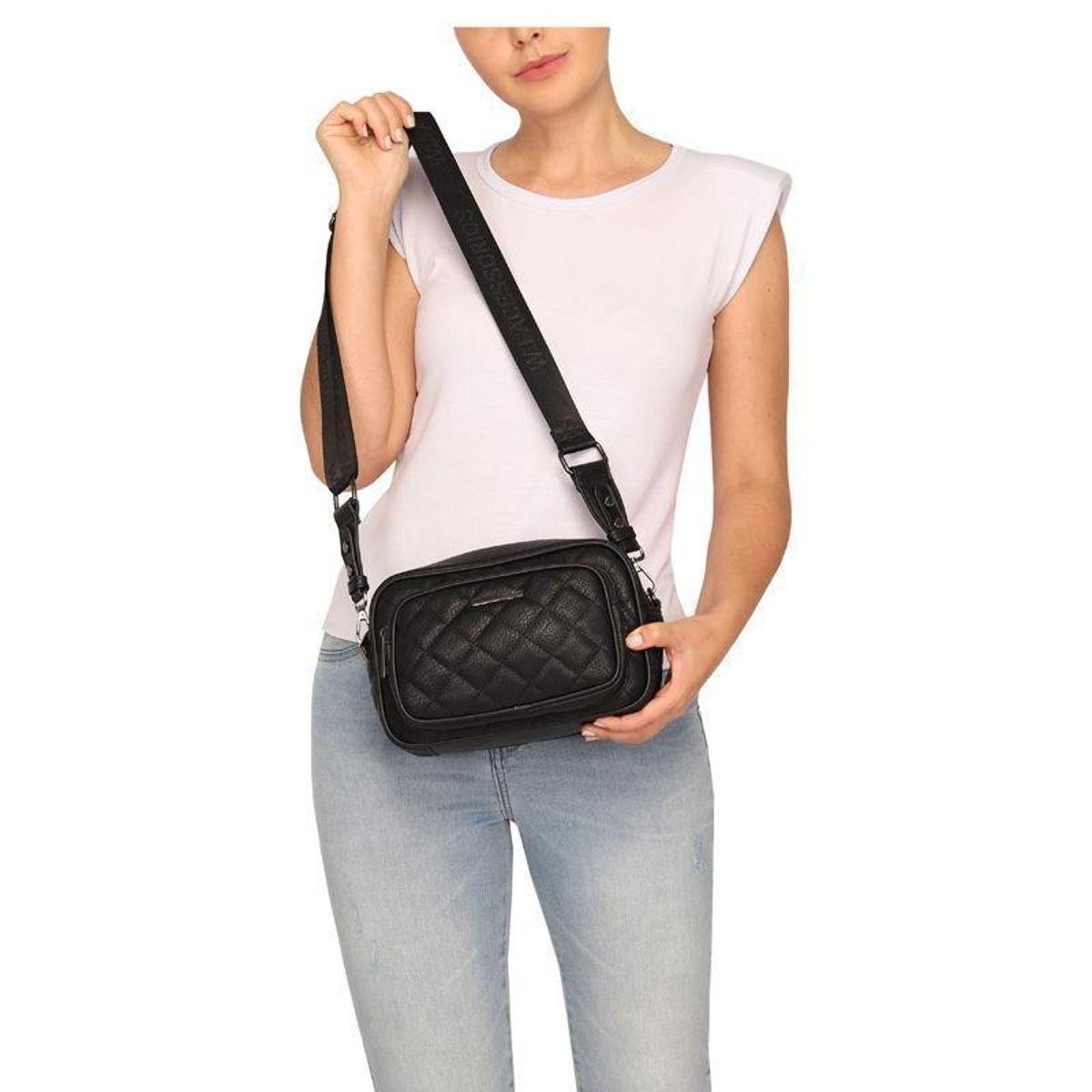 dark grey cross body bolsa