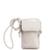 Bolsa Crossbody Feminina Leopoldine Off White Couro Legítimo com Alça Ajustável e Bolso Traseiro - Branco