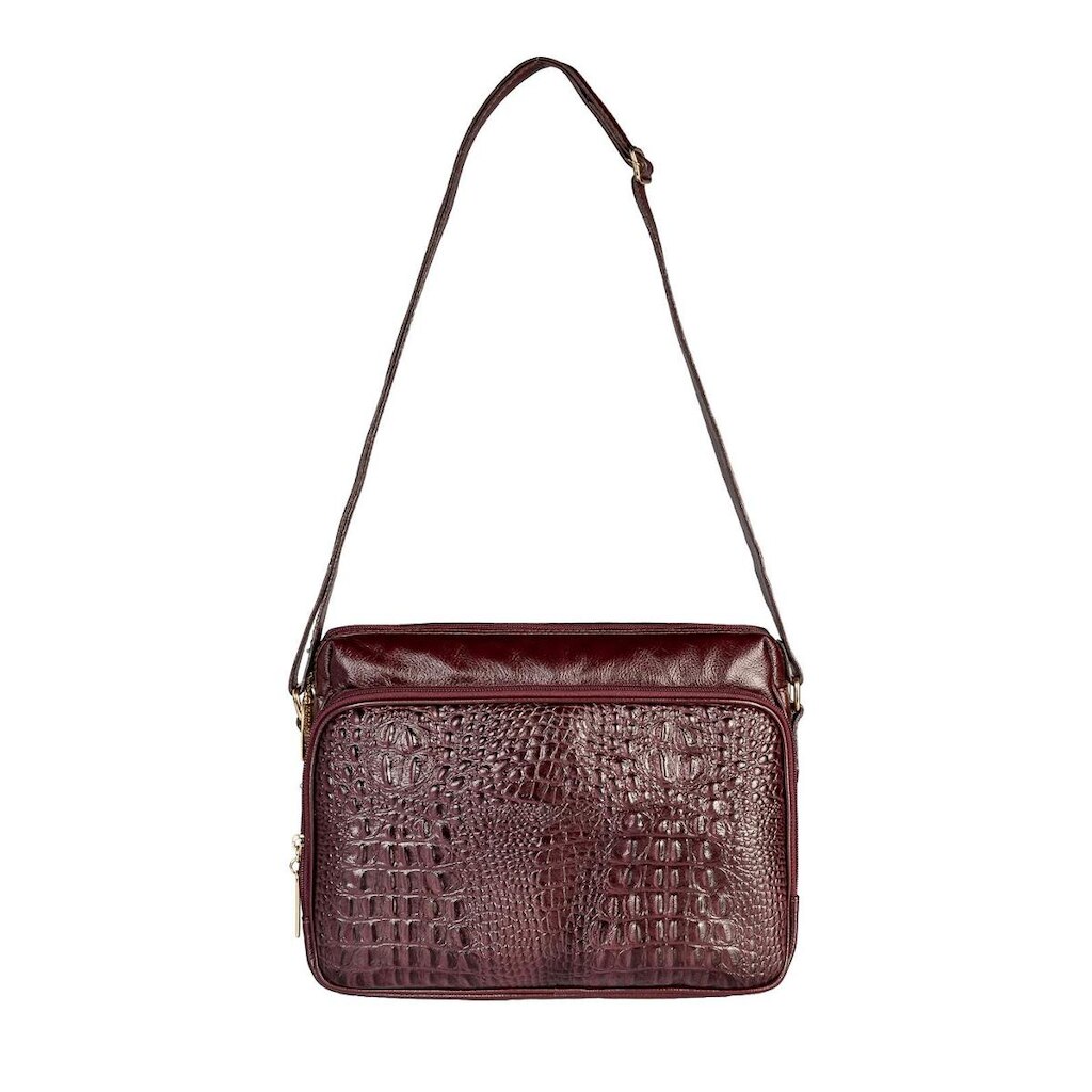 Bolsa de couro croco tiracolo Anita