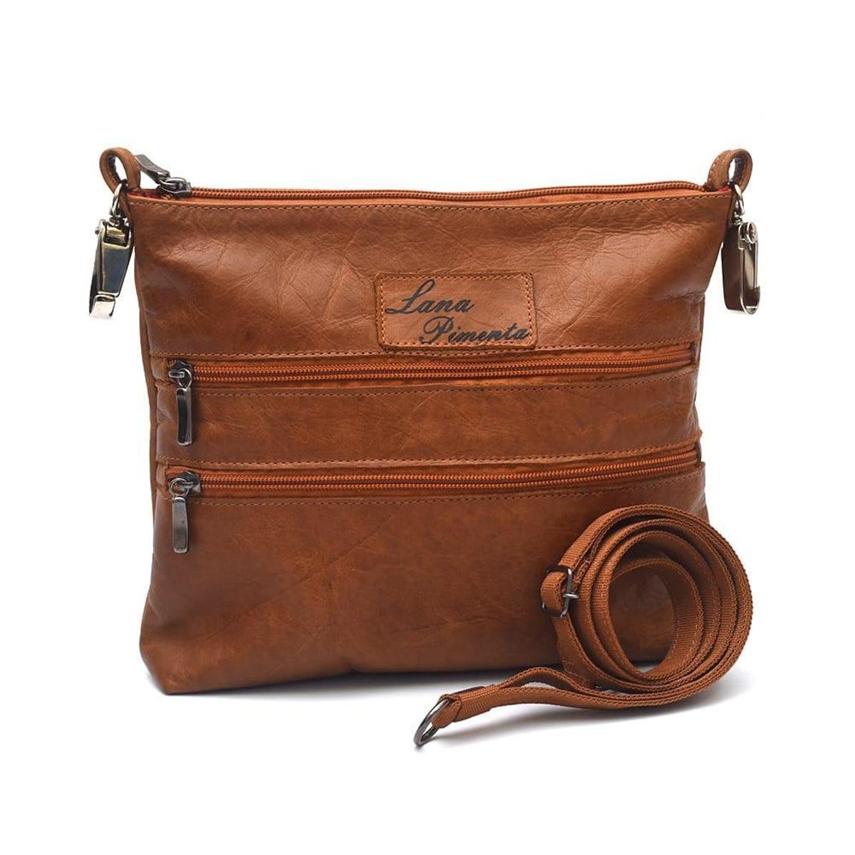 Bolsa de Couro Feminina alça transversal Menor preço em Bolsa de Couro Feminina alça transversal