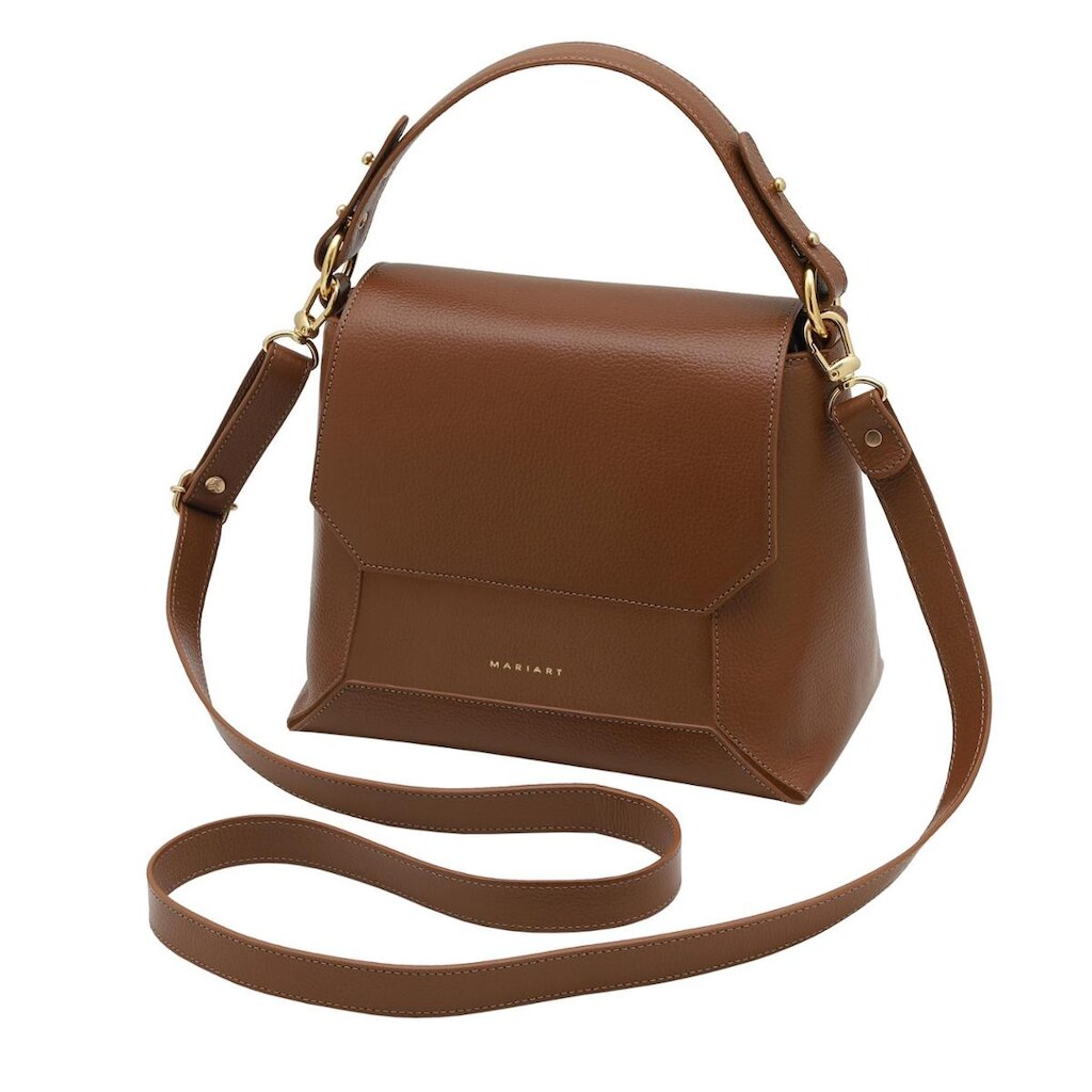 Bolsa de Couro Mariart Amêndoa