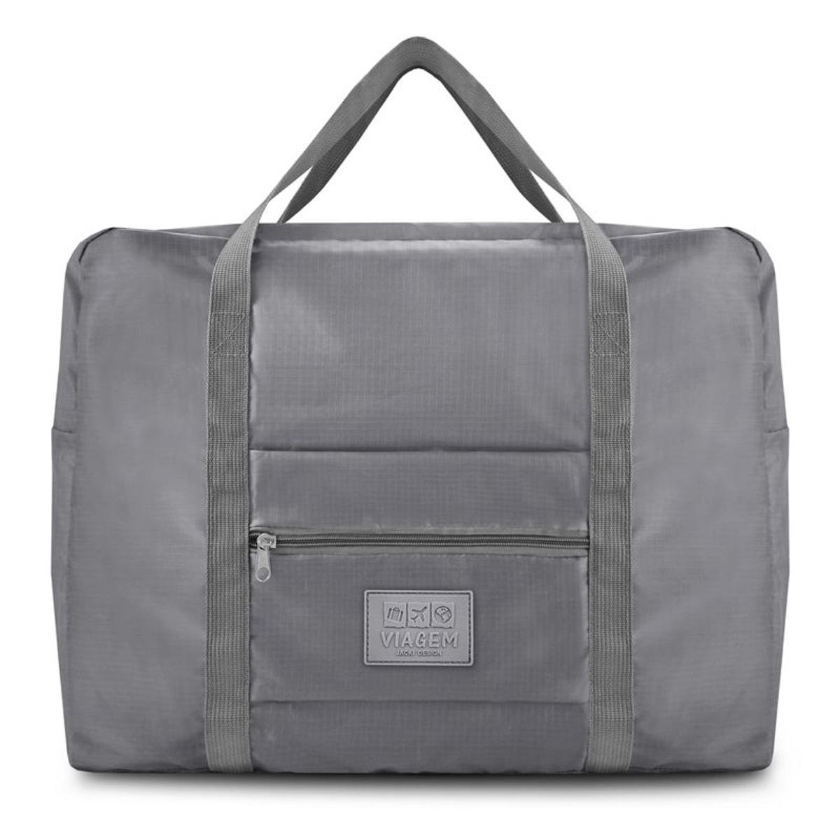 Bolsa de Viagem Jacki Design Dobrável - Cinza Menor preço em Bolsa de Viagem Jacki Design Dobrável - Cinza