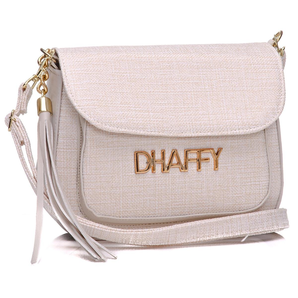 Bolsa Dhaffy Palha com Bolso na Frente Feminina Menor preço em Bolsa Dhaffy Palha com Bolso na Frente Feminina