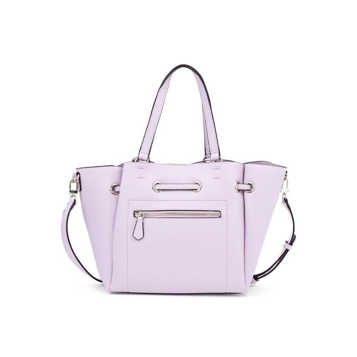 purple drawstring bolsa