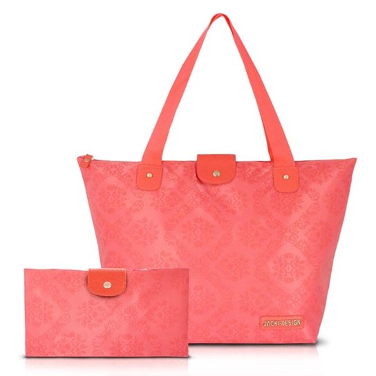 Bolsa Dobrável Jacki Design Estampada - Salmão