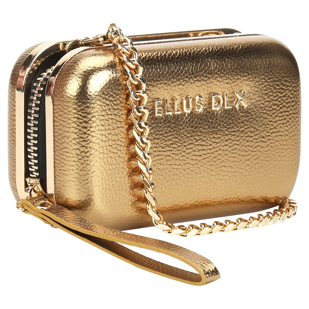 Bolsa Ellus Ombro Clutch Alça Corrente - Dourado | Zattini