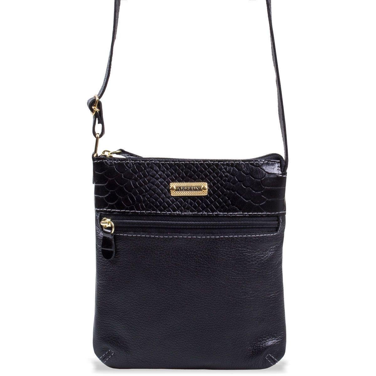 Bolsa Feminina Artlux Transversal - Preto Menor preço em Bolsa Feminina Artlux Transversal - Preto