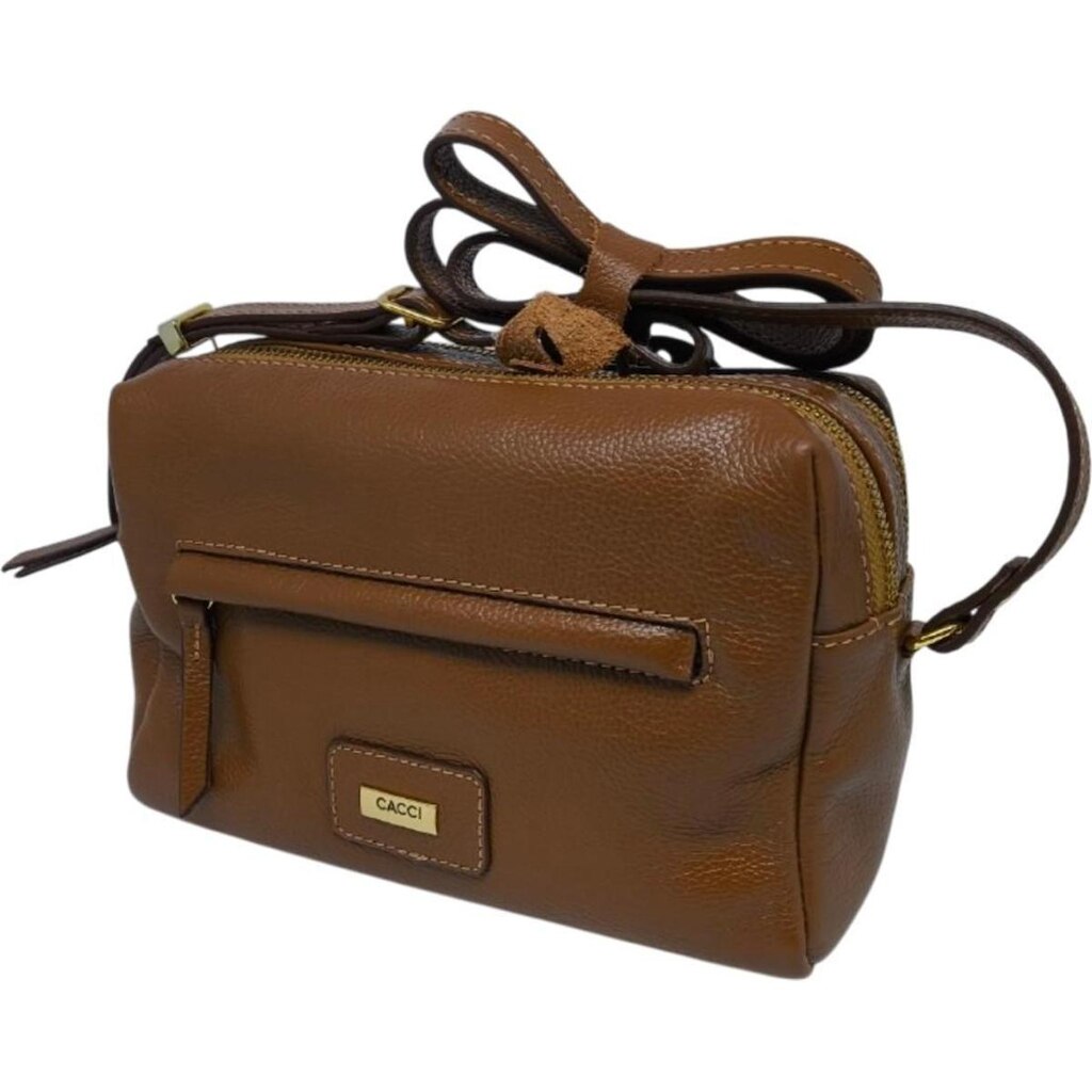 Bolsa Feminina Casual Alça Ajustavel Tranversal Couro Cacci