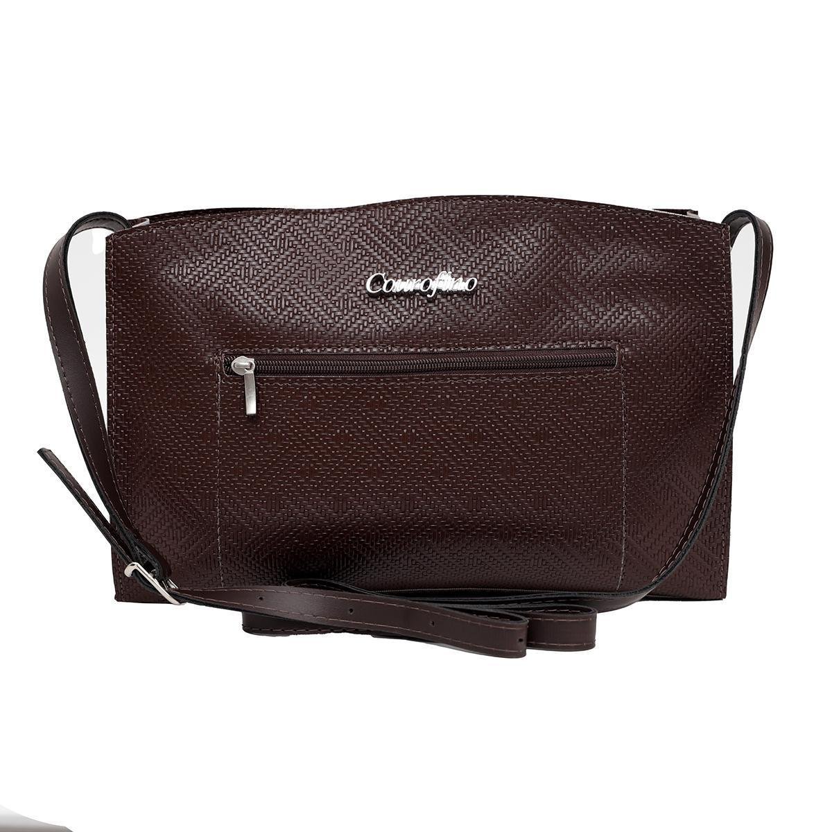 BOLSA FEMININA COURO FINO PEQUENA COM BOLSO NA FRENTE Menor preço em BOLSA FEMININA COURO FINO PEQUENA COM BOLSO NA FRENTE