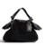 BOLSA FEMININA EM COURO ALÇA DE MÃO PRETA "LIGIA MIRANDA" - Preto