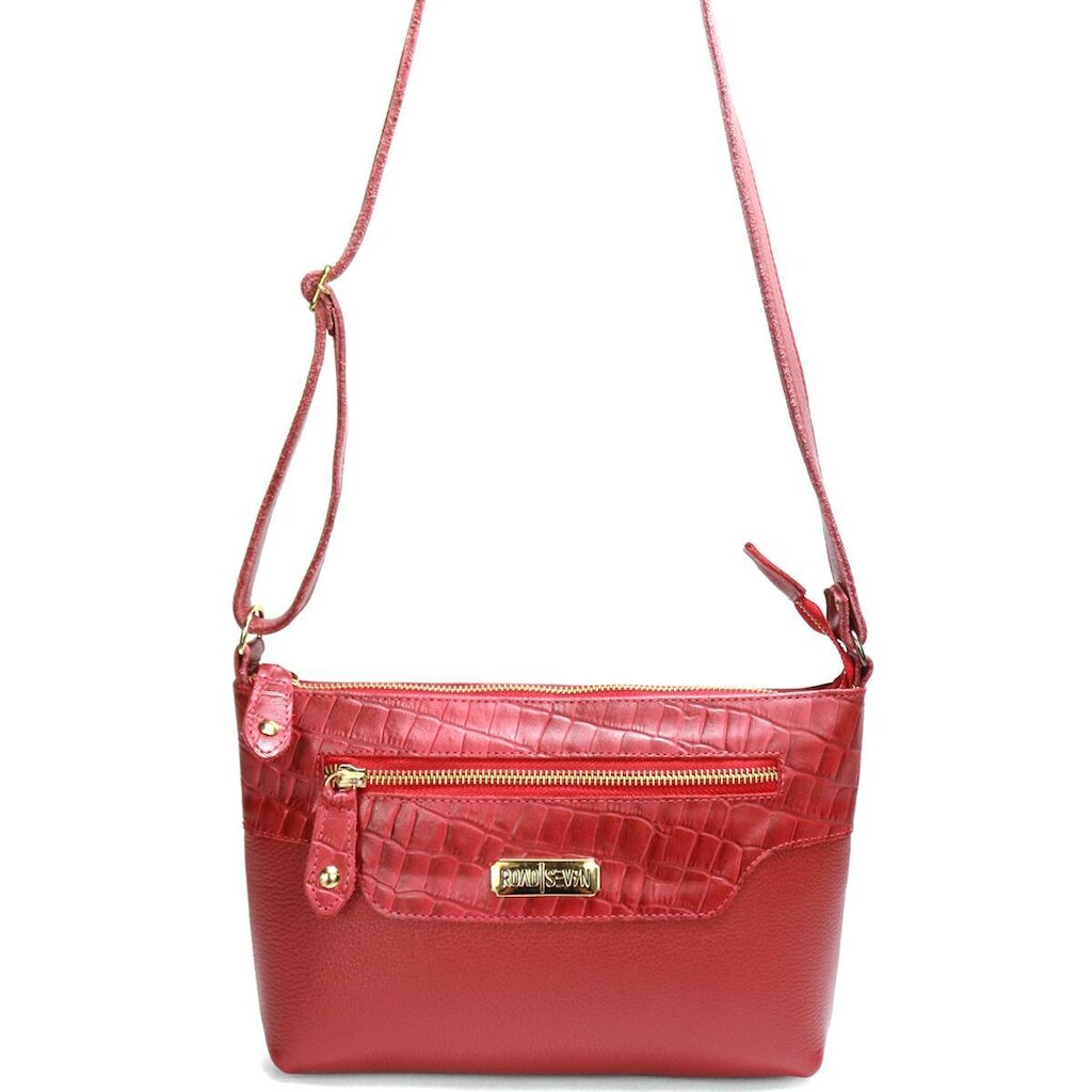 Bolsa Feminina em Couro Legitimo Alça Transversal Pequena dia à dia Road Seven