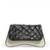 BOLSA FEMININA EM COURO TIRACOLO PIRARUCU OFF WHITE COM PRETA ”ANA MARIA SCARAMAL ANIZEL" - Off White