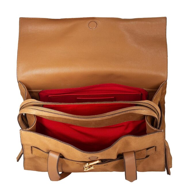 Bolsa Feminina Grande Schutz Casual Shopping Kelsey Couro Camurça