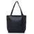 Bolsa Feminina Grande Sintético Zíper Versátil - Preto