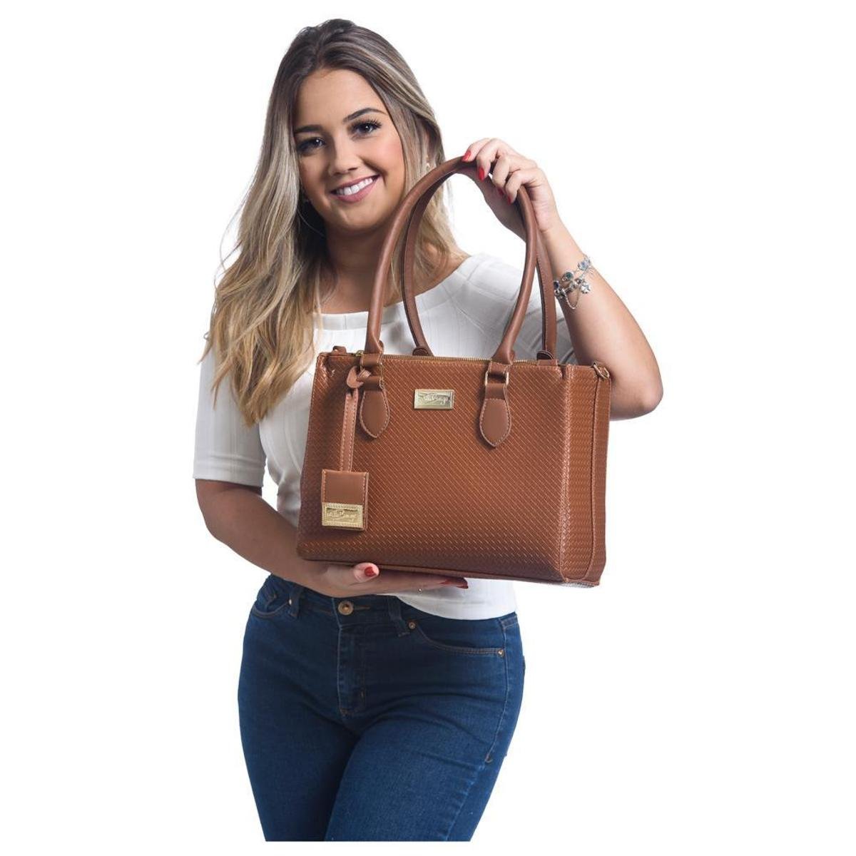 Bolsa Feminina Grande Willibags de Ombro + Alça Transversal Menor preço em Bolsa Feminina Grande Willibags de Ombro + Alça Transversal