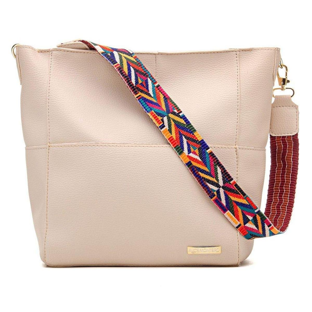 Bolsa Feminina Las Vegas Alice Monteiro - Off White Menor preço em Bolsa Feminina Las Vegas Alice Monteiro - Off White