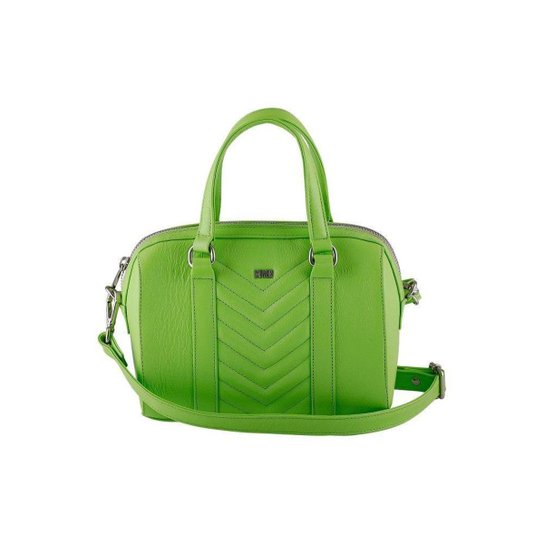 Bolsa Feminina Mayon 5218 Baú Mini em Couro Pistache - Verde