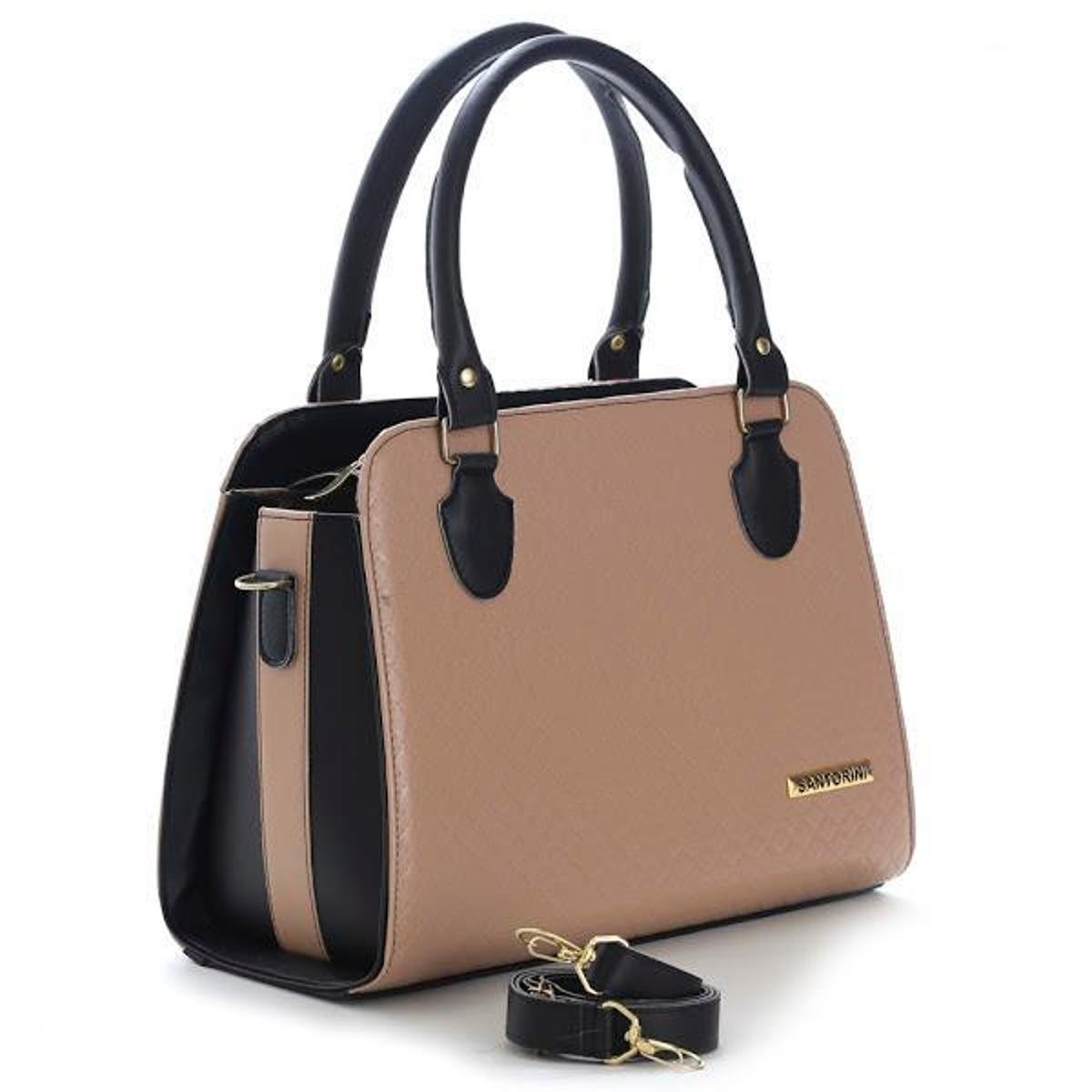Bolsa Feminina Metalessê Bicolor Santorini Handbag Preto/Nude - Preto Menor preço em Bolsa Feminina Metalessê Bicolor Santorini Handbag Preto/Nude - Preto