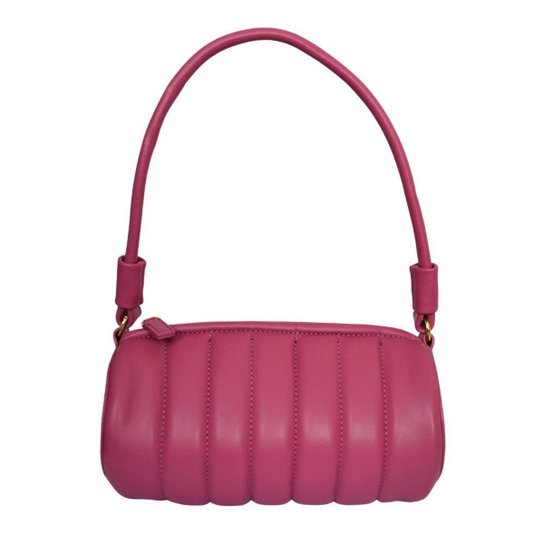 Bolsa Feminina Paloma Rosa Tipo Baguete Retro Vintage - Rosa