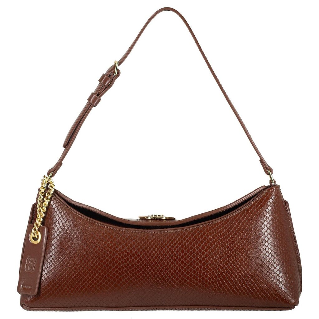 Bolsa Feminina Pequena Schutz Shoulder Zoe Couro Croco Alça Fina Ajustável