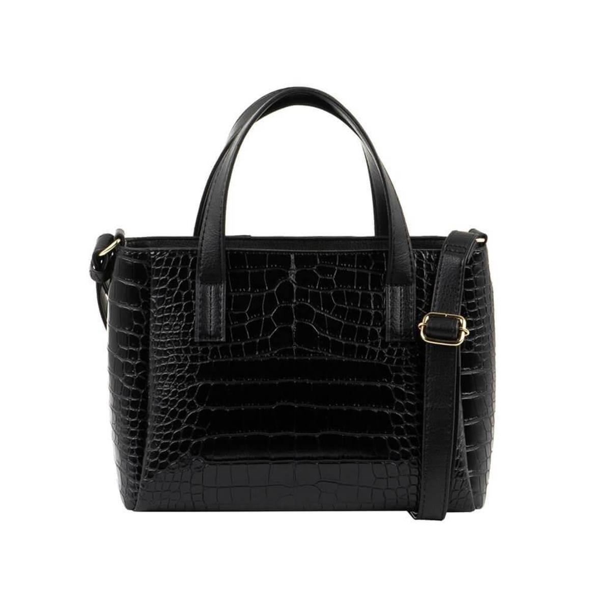 black croc effect bolsa