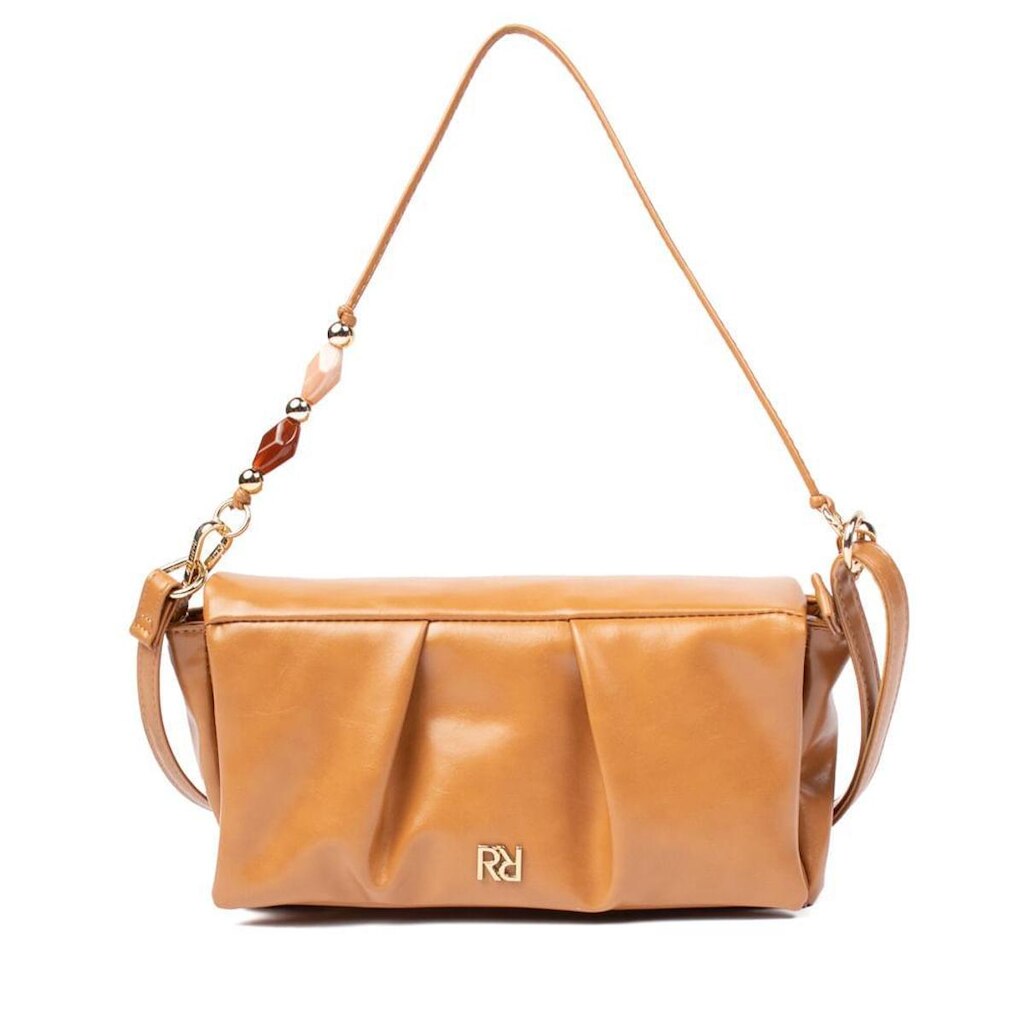 Bolsa Feminina Rafitthy Tiracolo Flap Caramelo