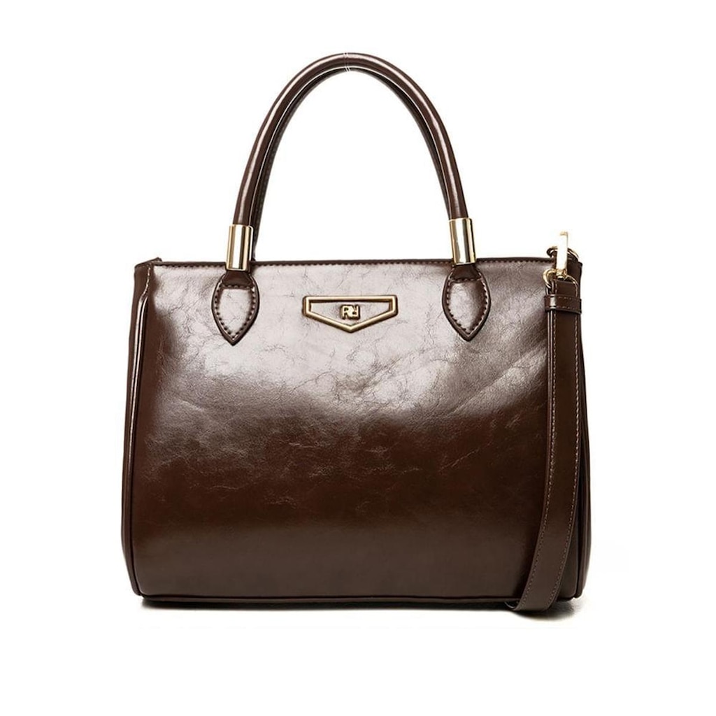 Bolsa Feminina Rafitthy Tote Estruturada Média Marrom