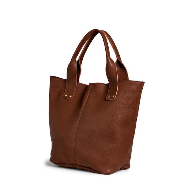 Bolsa Feminina Saco Couro Ombro Botões Estilo Clássica