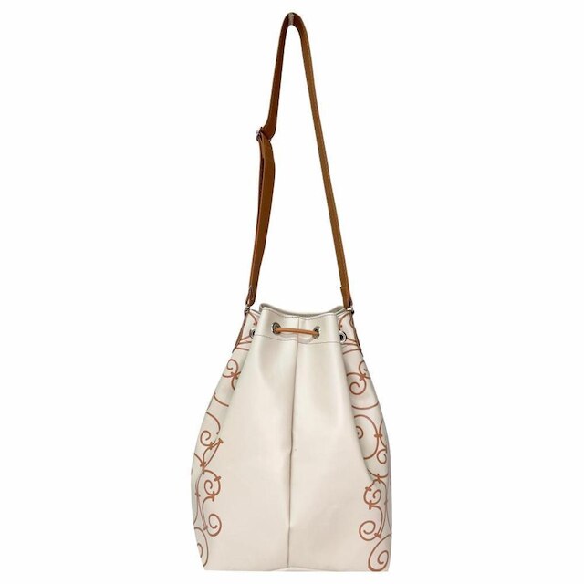 Bolsa Feminina Saco Ombro Tiracolo Arabesco Bege Magicc Bolsas