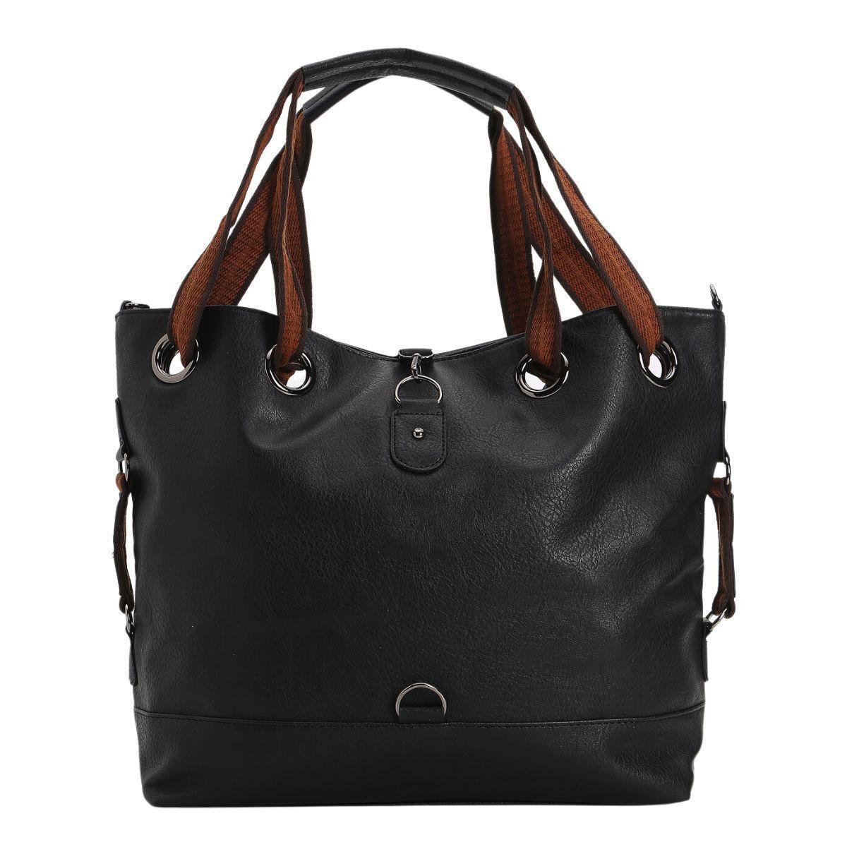 Bolsa Feminina Sacola Grande Com Alça Transversal Big Bag - Preto Menor preço em Bolsa Feminina Sacola Grande Com Alça Transversal Big Bag - Preto