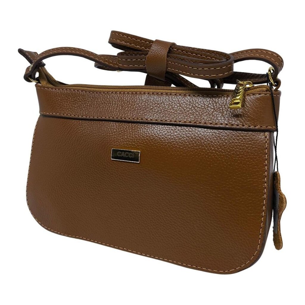 Bolsa Feminina Tira de Transversal Fecho Pratico Couro Cacci