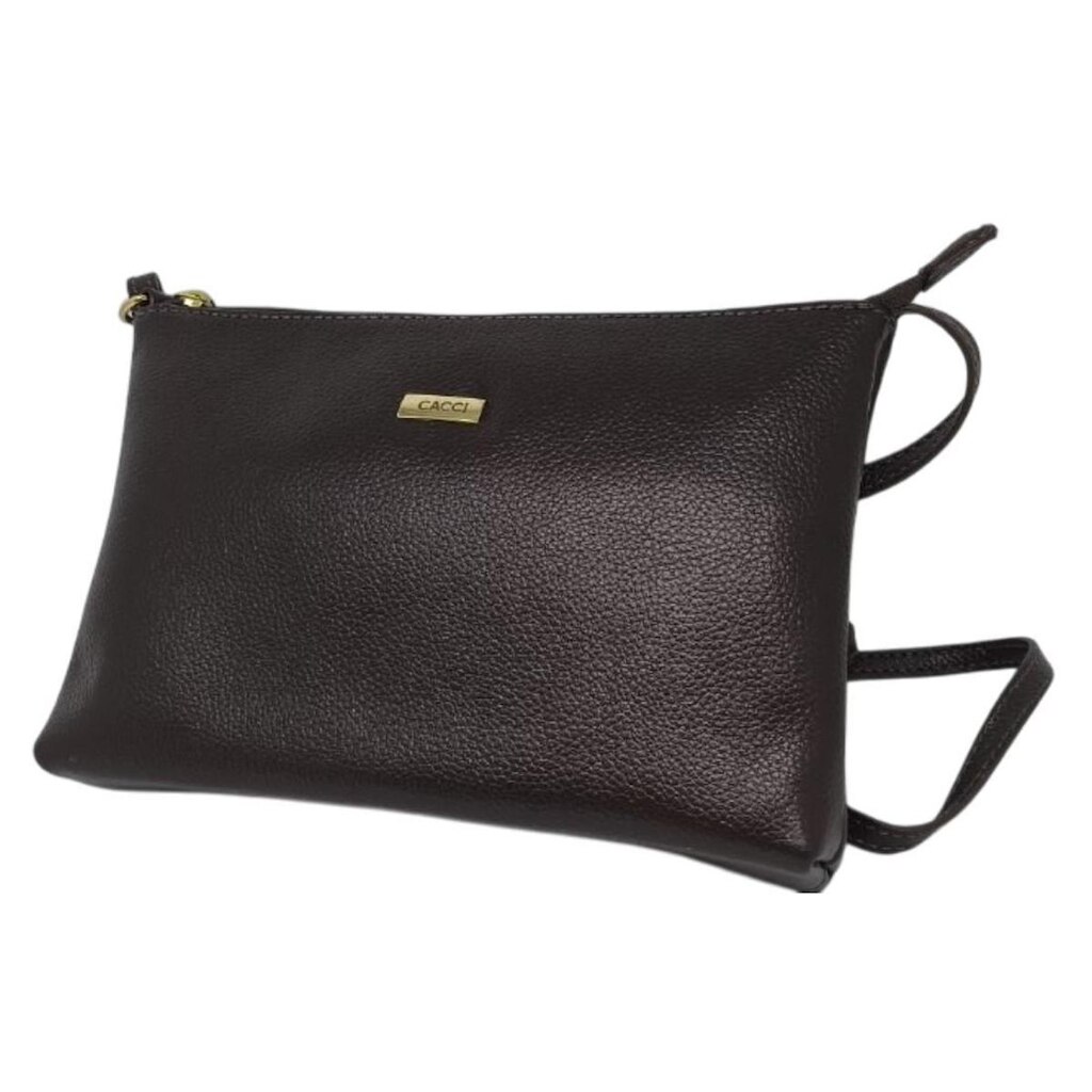 Bolsa Feminina Transversal Alça Longa Ajustável Couro Cacci
