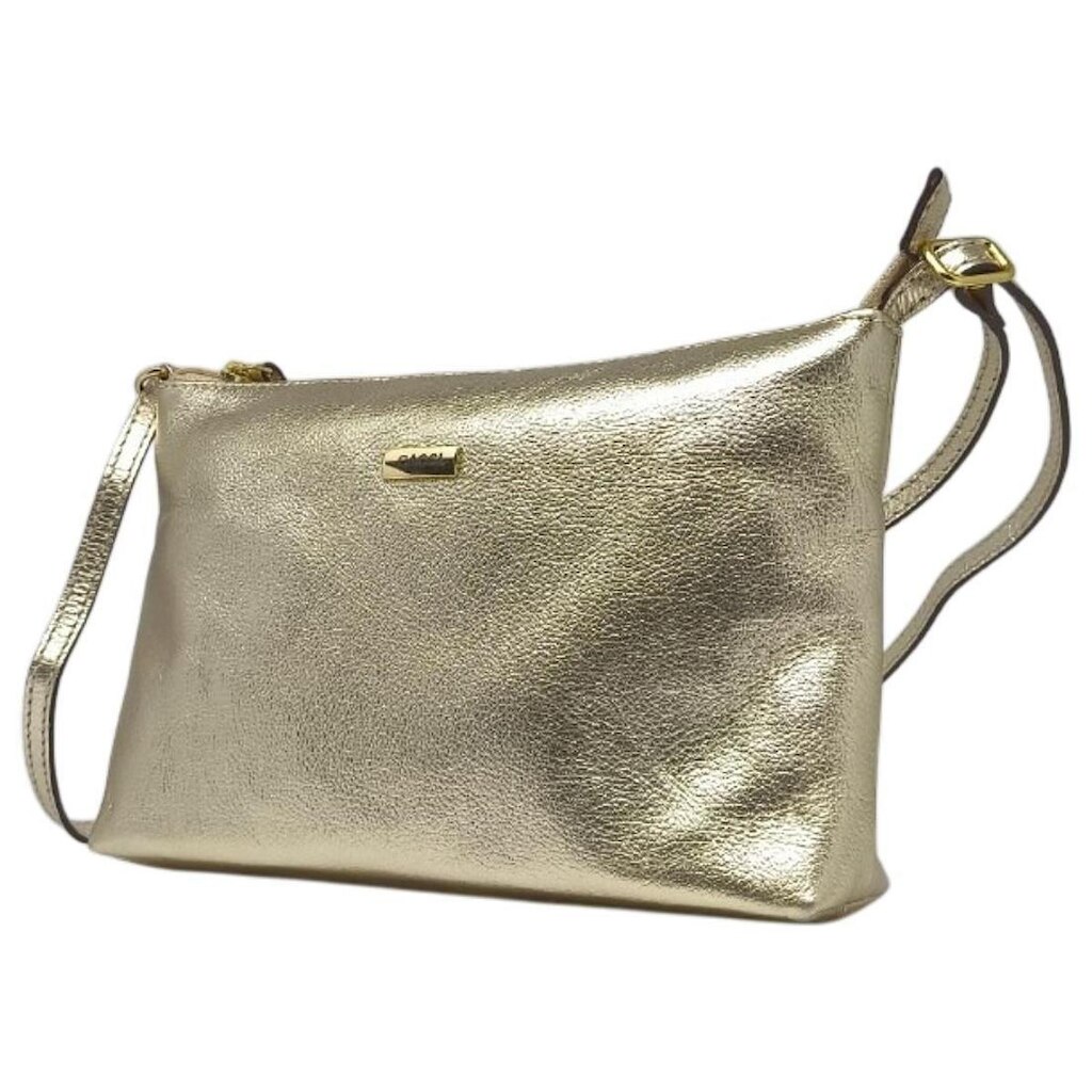 Bolsa Feminina Transversal Alça Longa Ajustável Couro Cacci