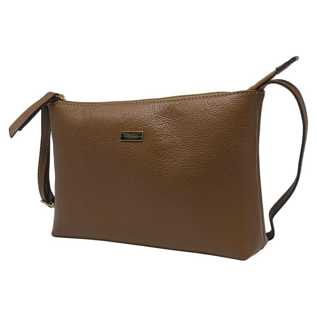 Bolsa Feminina Transversal Alça Longa Ajustável Couro Cacci
