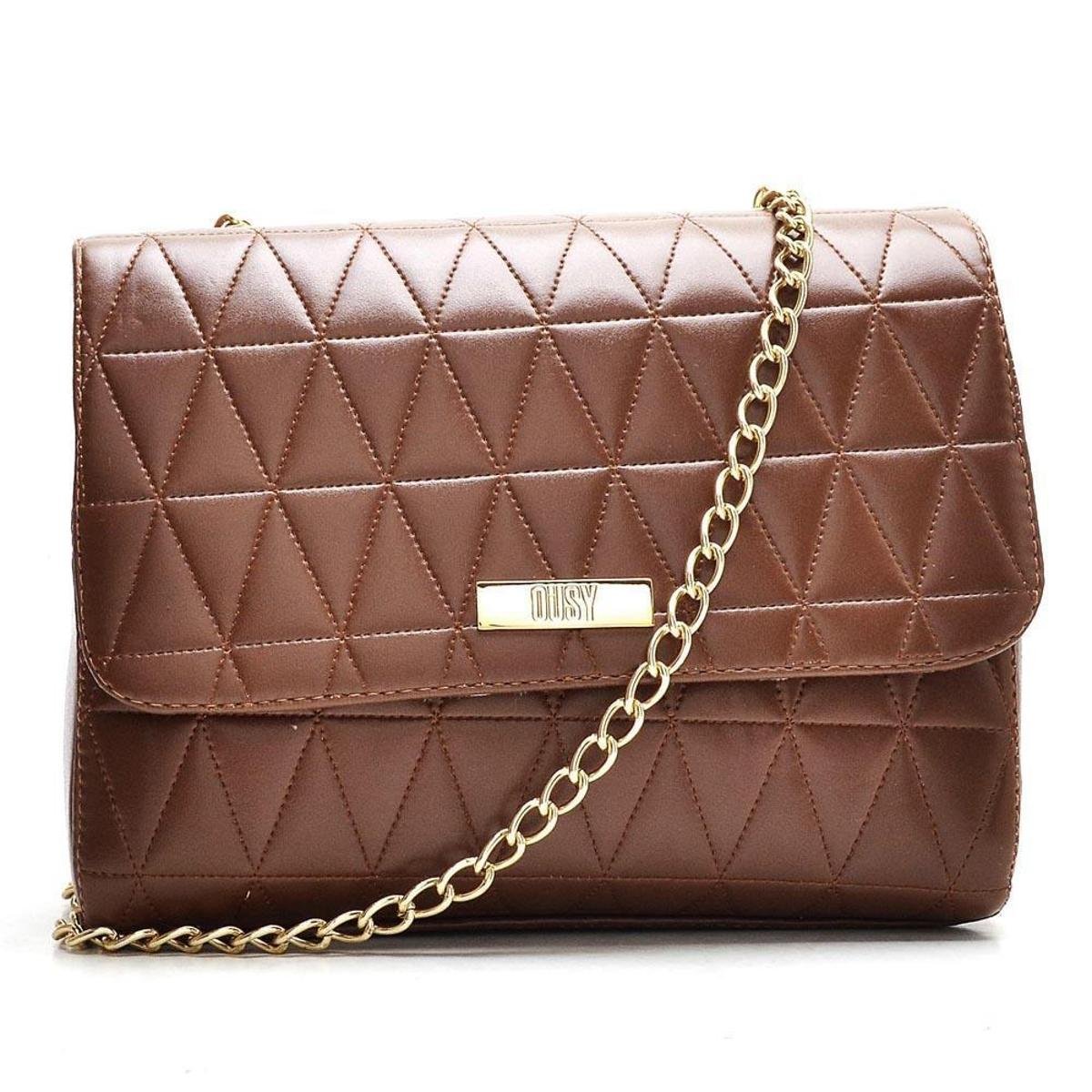 Bolsa Flap Feminina Matelassê Tiracolo Alça Corrente Casual - Amarelo Escuro Menor preço em Bolsa Flap Feminina Matelassê Tiracolo Alça Corrente Casual - Amarelo Escuro