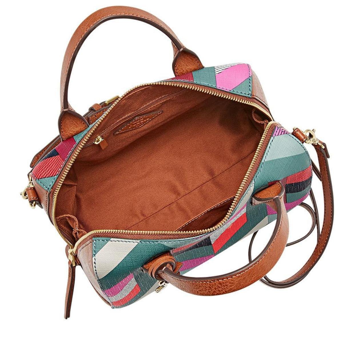 fossil red crossbody bolsa