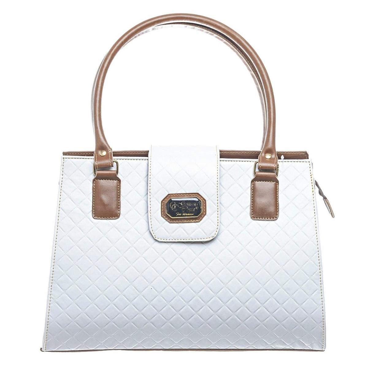 Bolsa Gc Gouveia Costa Tampa Metalassê Feminina - Branco Menor preço em Bolsa Gc Gouveia Costa Tampa Metalassê Feminina - Branco