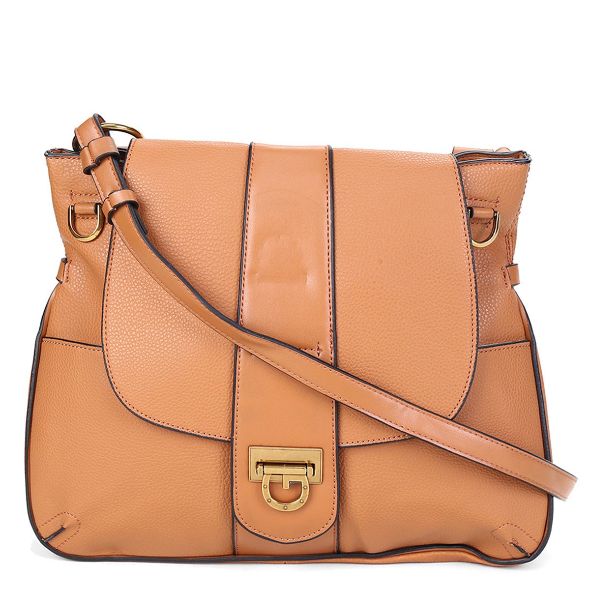 Bolsa Gio Antonelli Tote Transversal Feminina - Caramelo Menor preço em Bolsa Gio Antonelli Tote Transversal Feminina - Caramelo