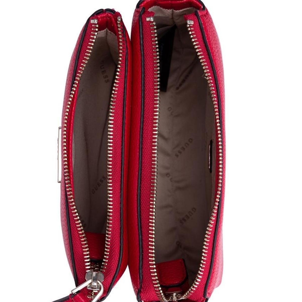 guess double zip crossbody bolsa