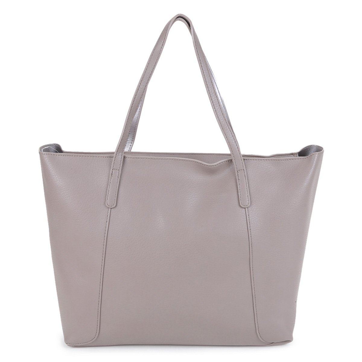 Bolsa Hering Alça Dupla Feminina - Cinza Claro Menor preço em Bolsa Hering Alça Dupla Feminina - Cinza Claro