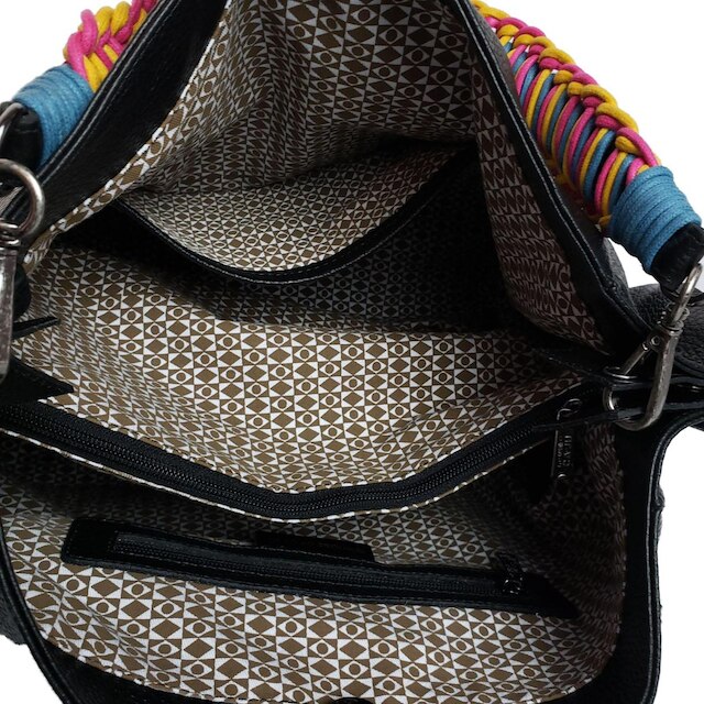 Bolsa House of Caju Saco Couro Apliques Feminina