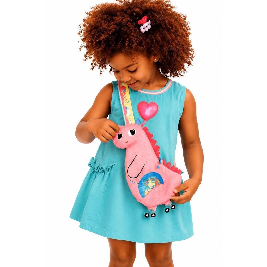 Bolsa Infantil Menina Pinkssauro Alphabeto Laranja