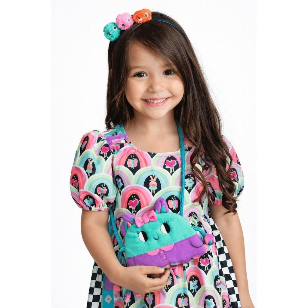 Bolsa Infantil Menina Vi um Monstrinho Alphabeto Lilas