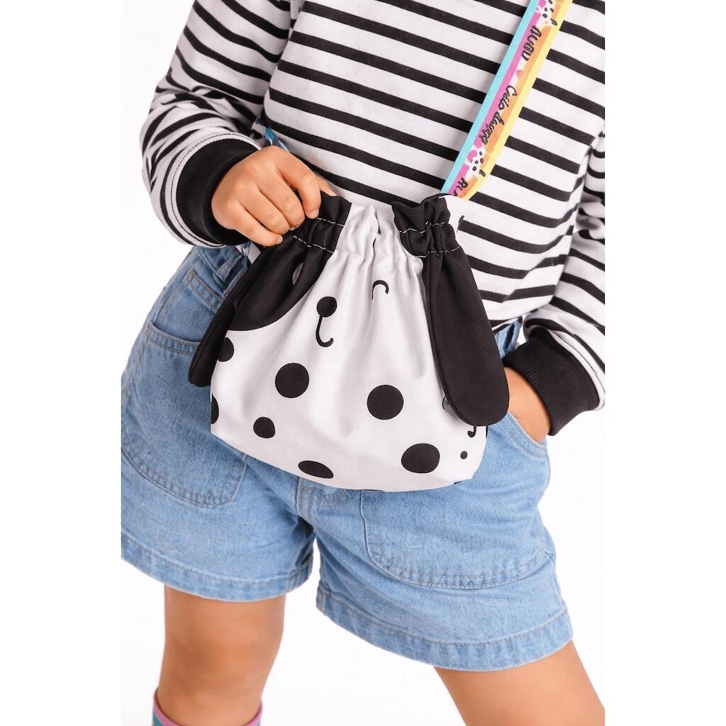 Bolsa Infantil Passeando Alphabeto Branco e Preto